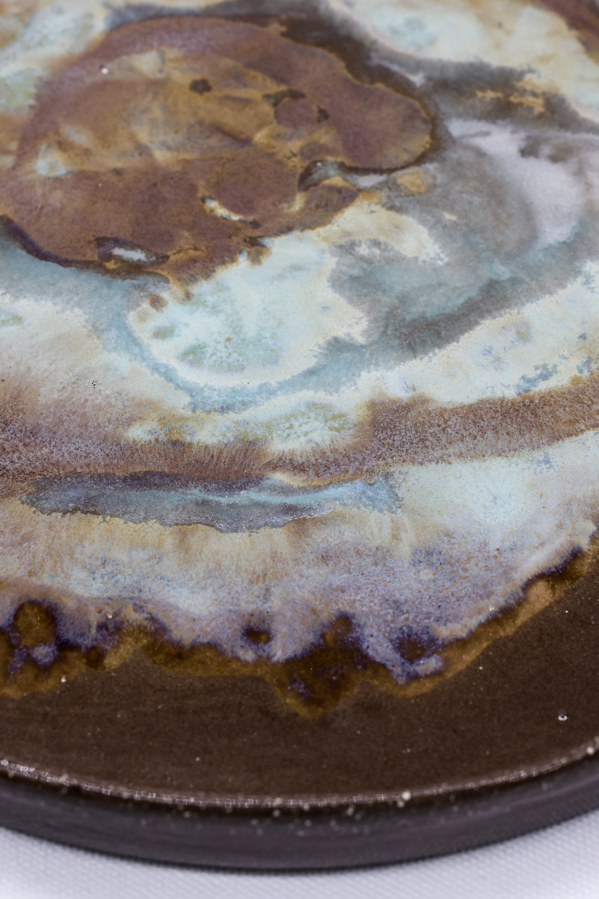 23cm Smoked Grey Handmade Stoneware Dinner Plate