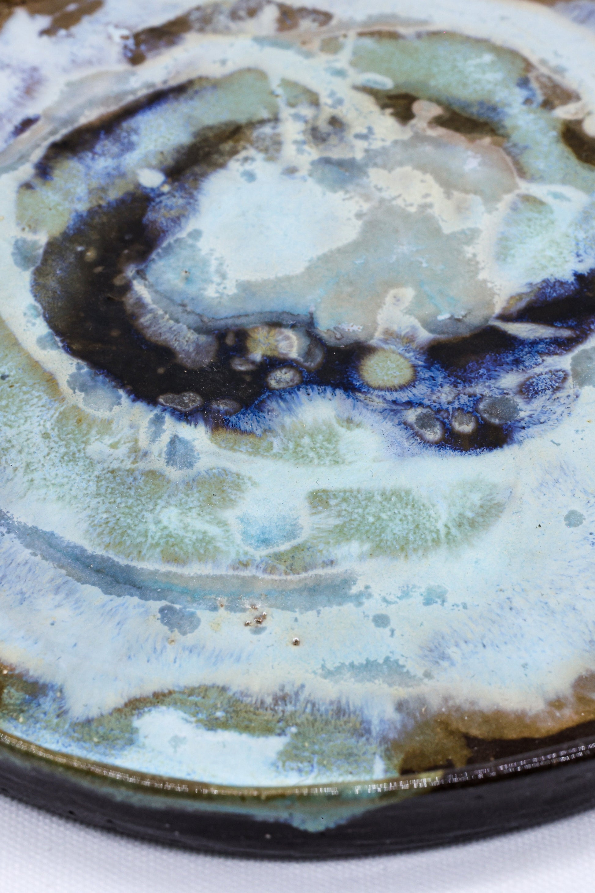 23cm Smoked Grey Handmade Ceramic Dinner Plate