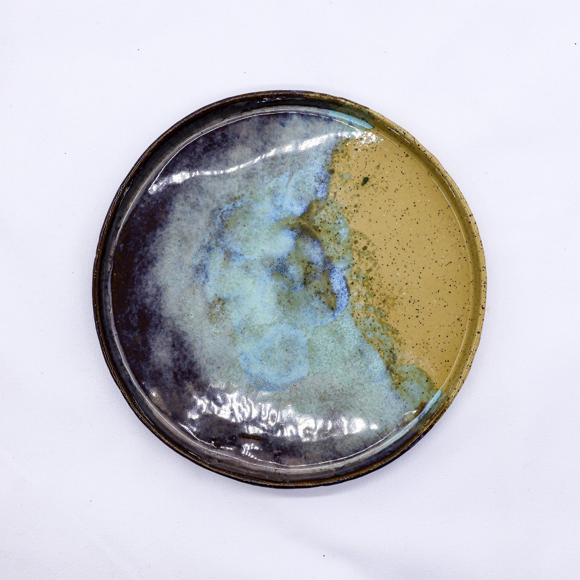 23cm Handmade Aegean Stoneware Dinner Plate