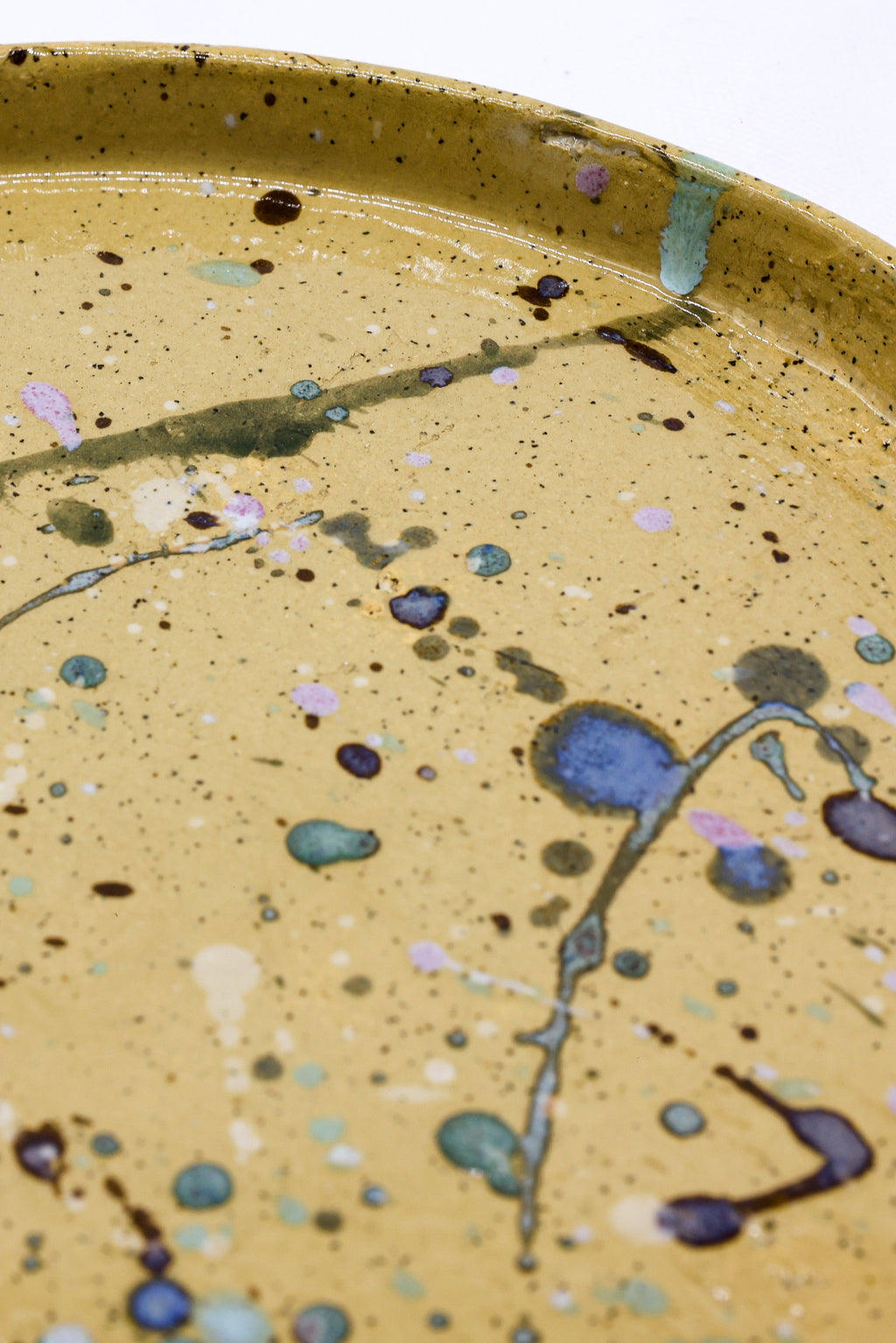 23cm Paint Splash Handmade Stoneware Dinner Plate