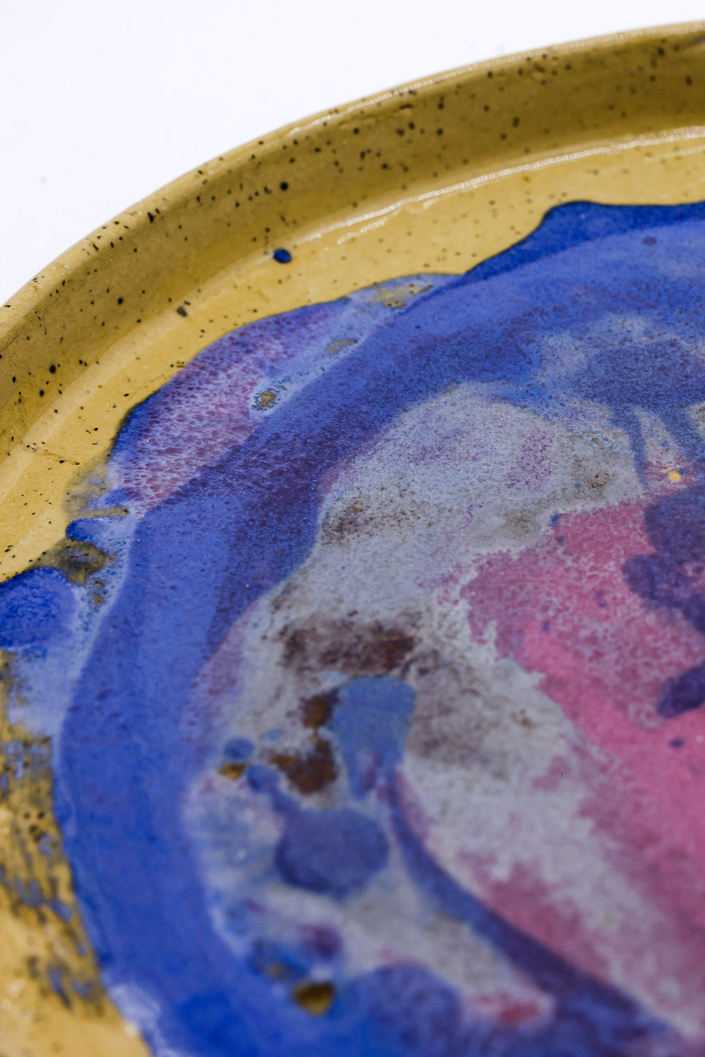 Purple Stoneware Handmade Dinner Plate 23cm