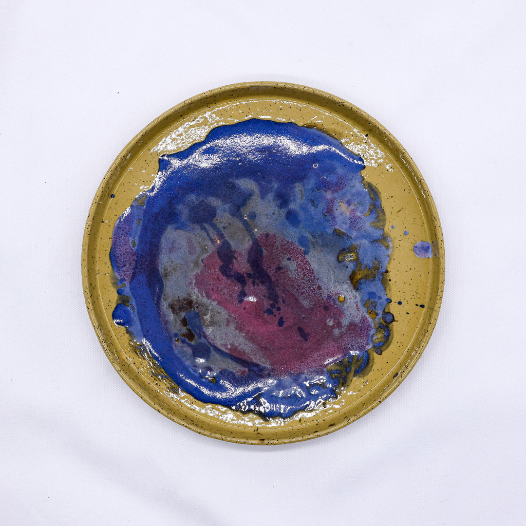 Purple Stoneware Handmade Dinner Plate 23cm