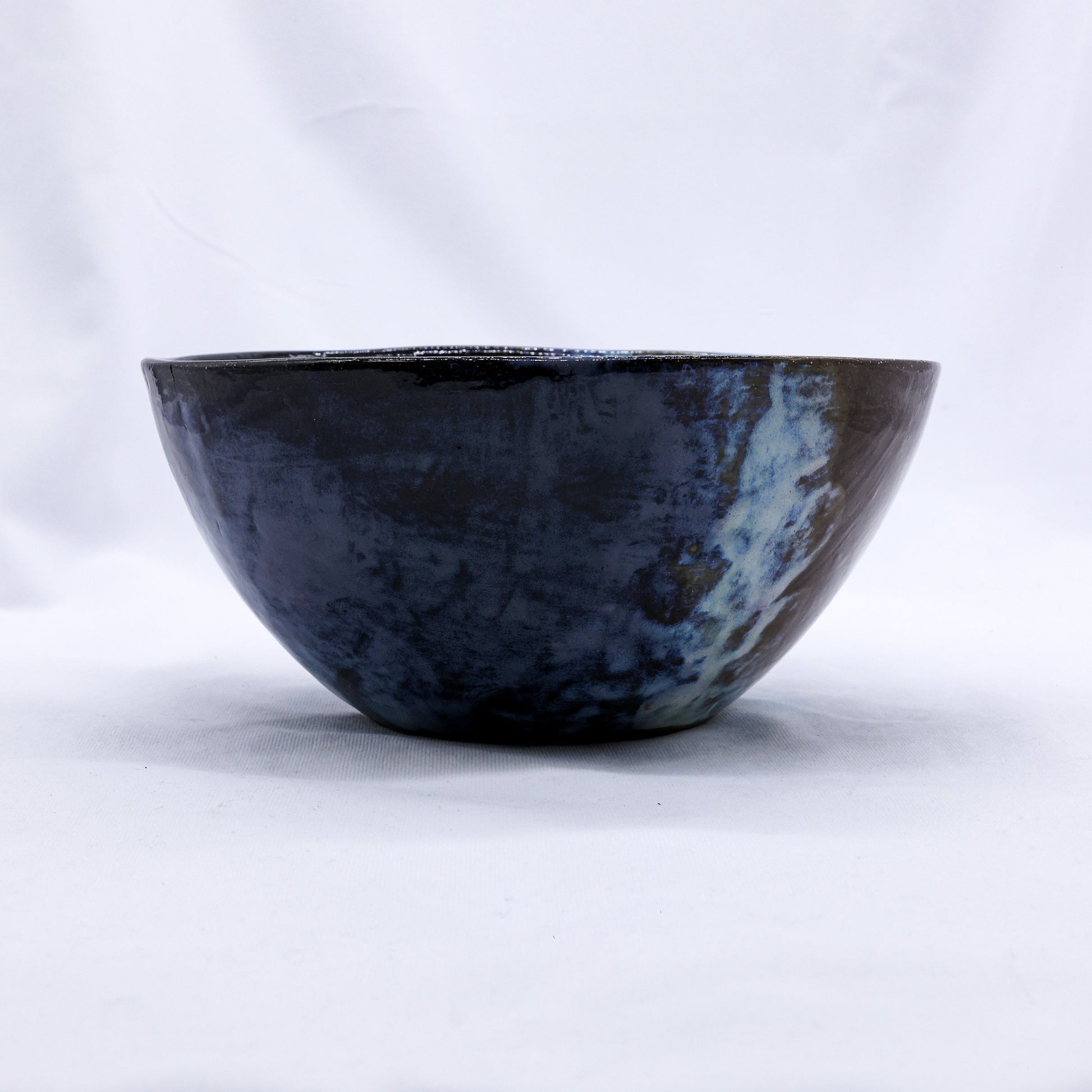 Large Smoked Grey Plum Sea Mist Handmade Ceramic Dinner Bowl