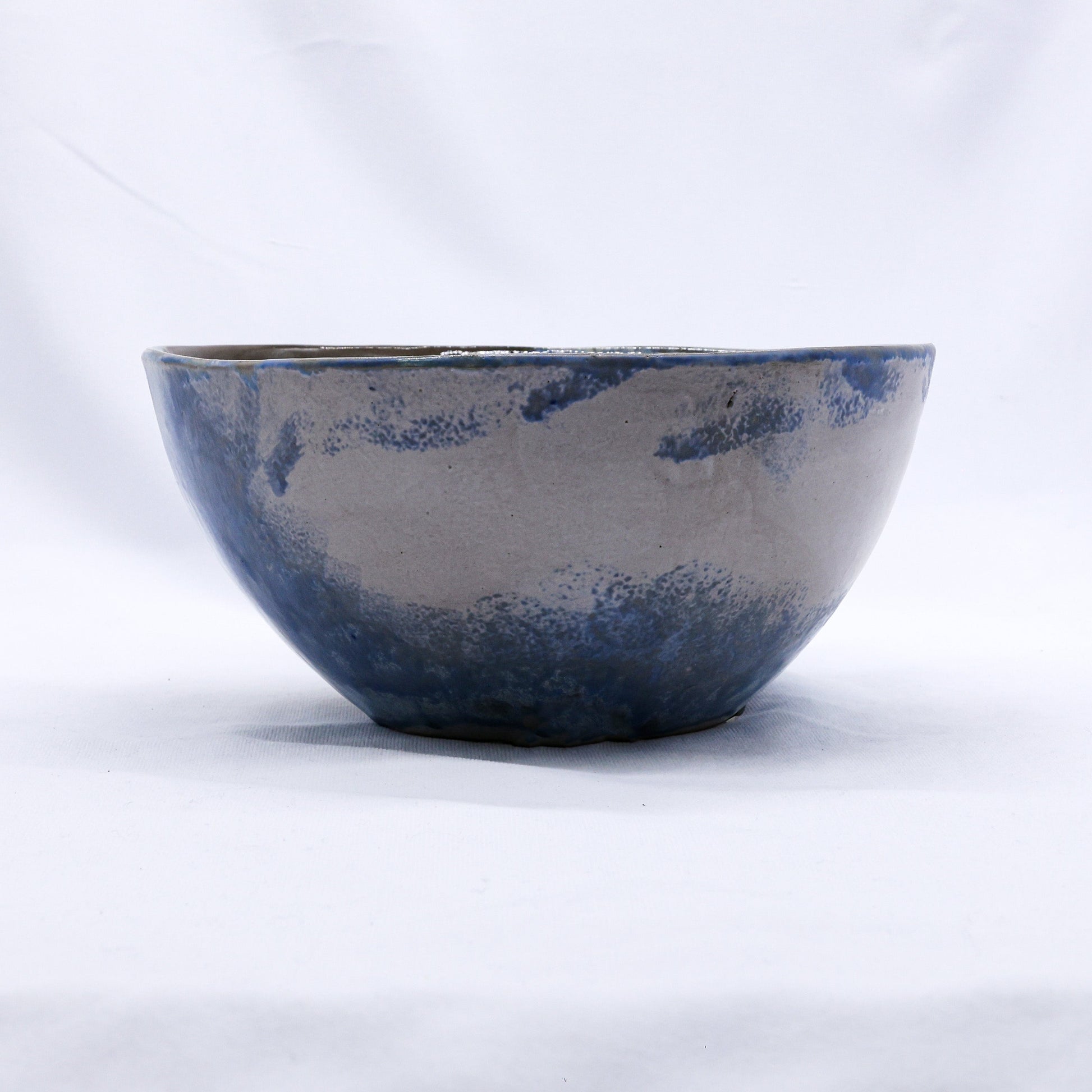 Large Stone Reef Blue Handmade Ceramic Dinner Bowl