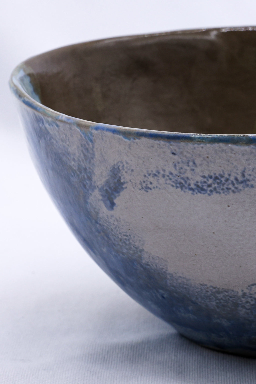 Large Stone Reef Blue Handmade Ceramic Dinner Bowl