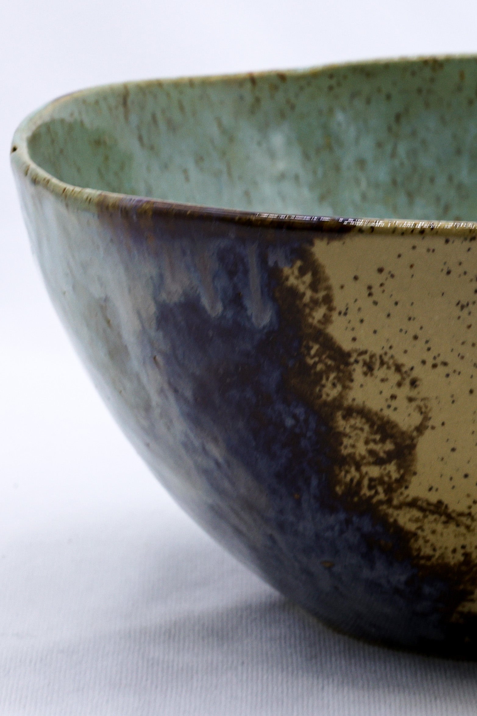 Large Saltwater Lavender Handmade Ceramic Dinner Bowl