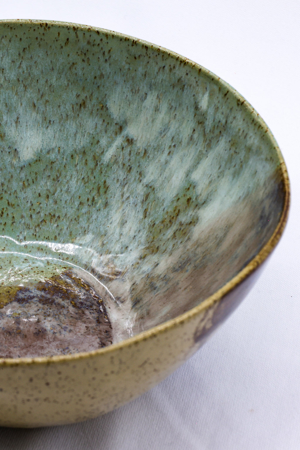 Large Saltwater Lavender Handmade Ceramic Dinner Bowl