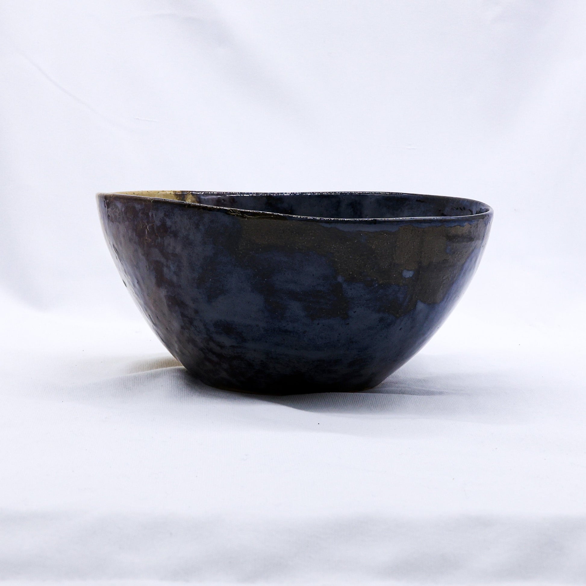 Large Indigo Clay Shore Handmade Ceramic Dinner Bowl