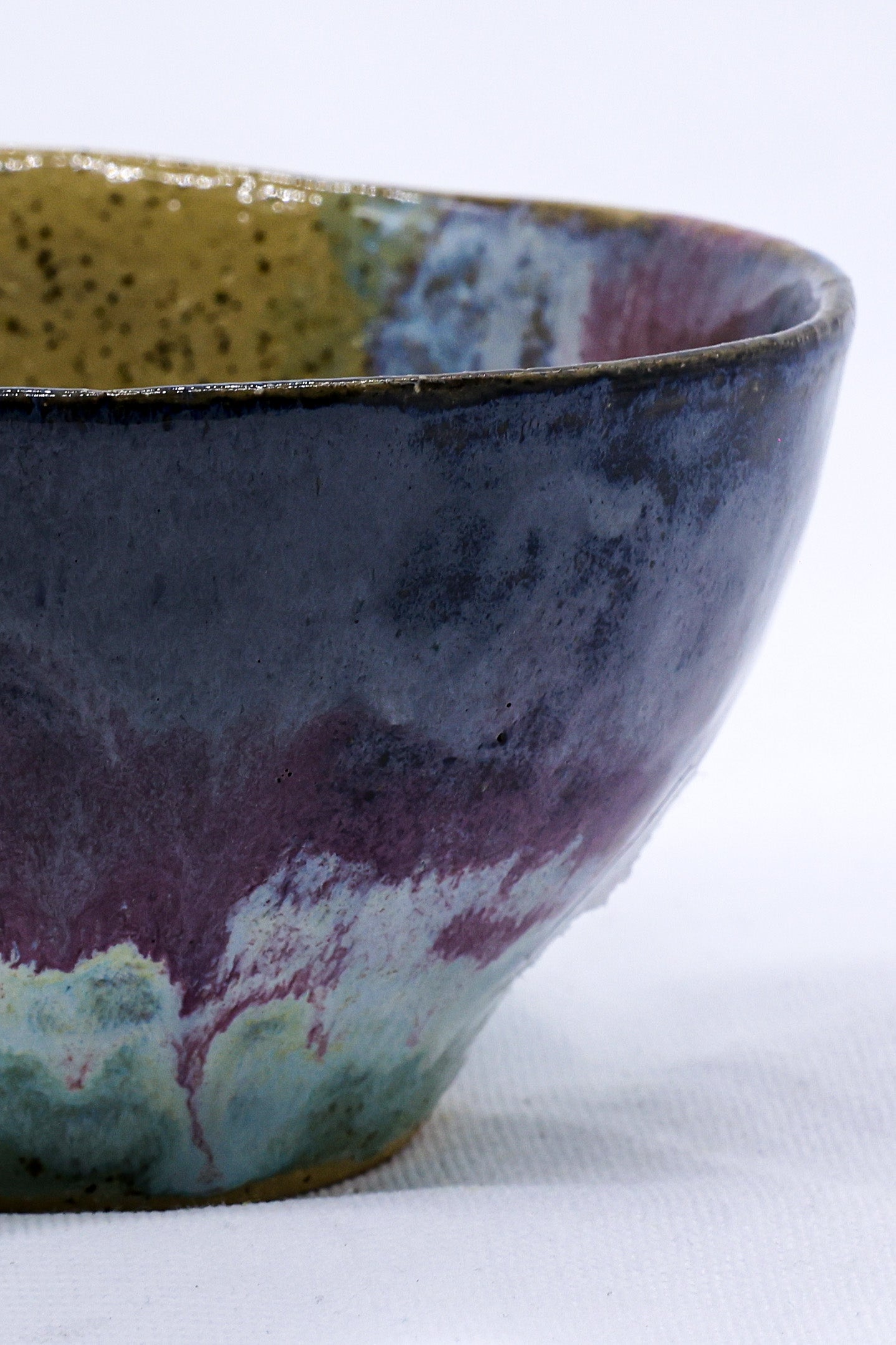 Small Ochre Tide Speckle Handmade Ceramic Dinner Bowl