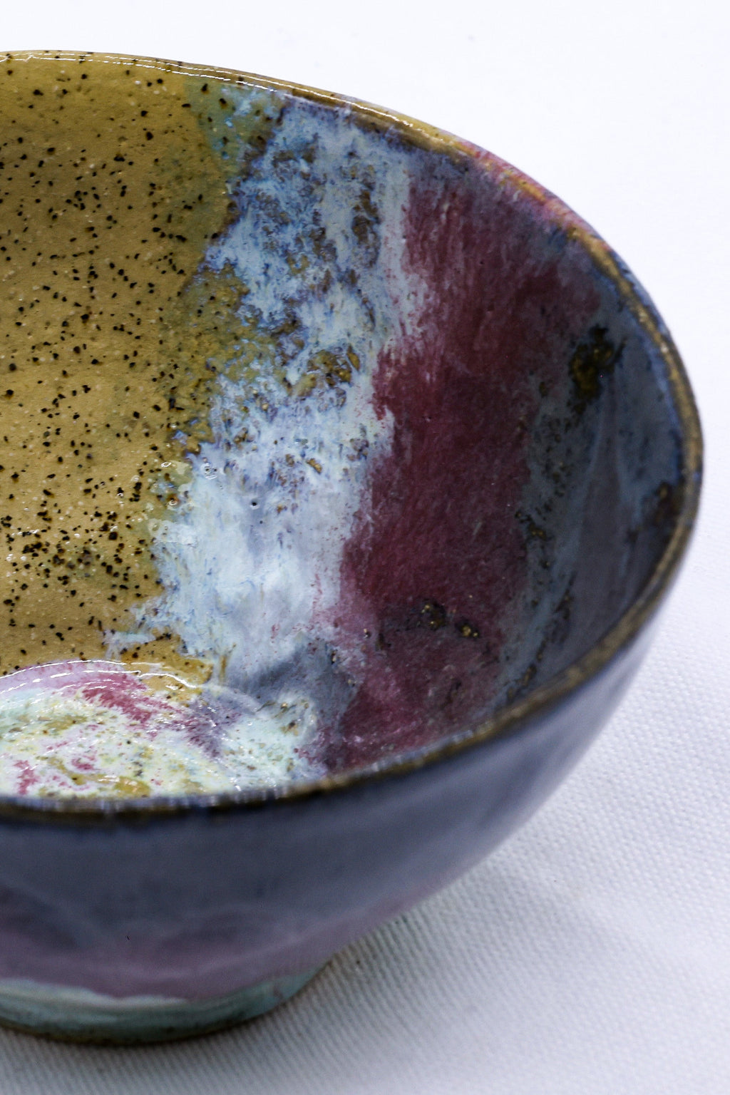 Small Ochre Tide Speckle Handmade Ceramic Dinner Bowl