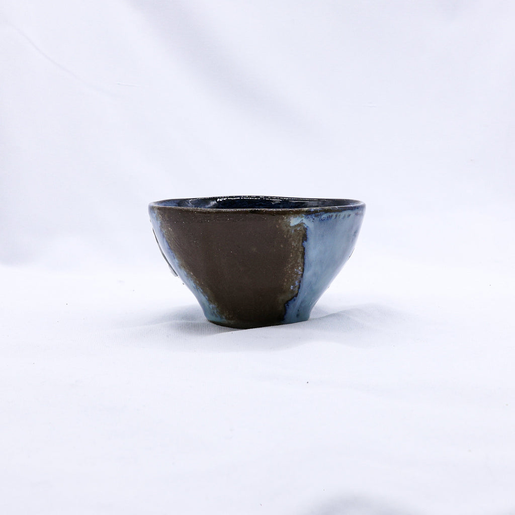 Small Smoked Grey Handmade Ceramic Dinner Bowl