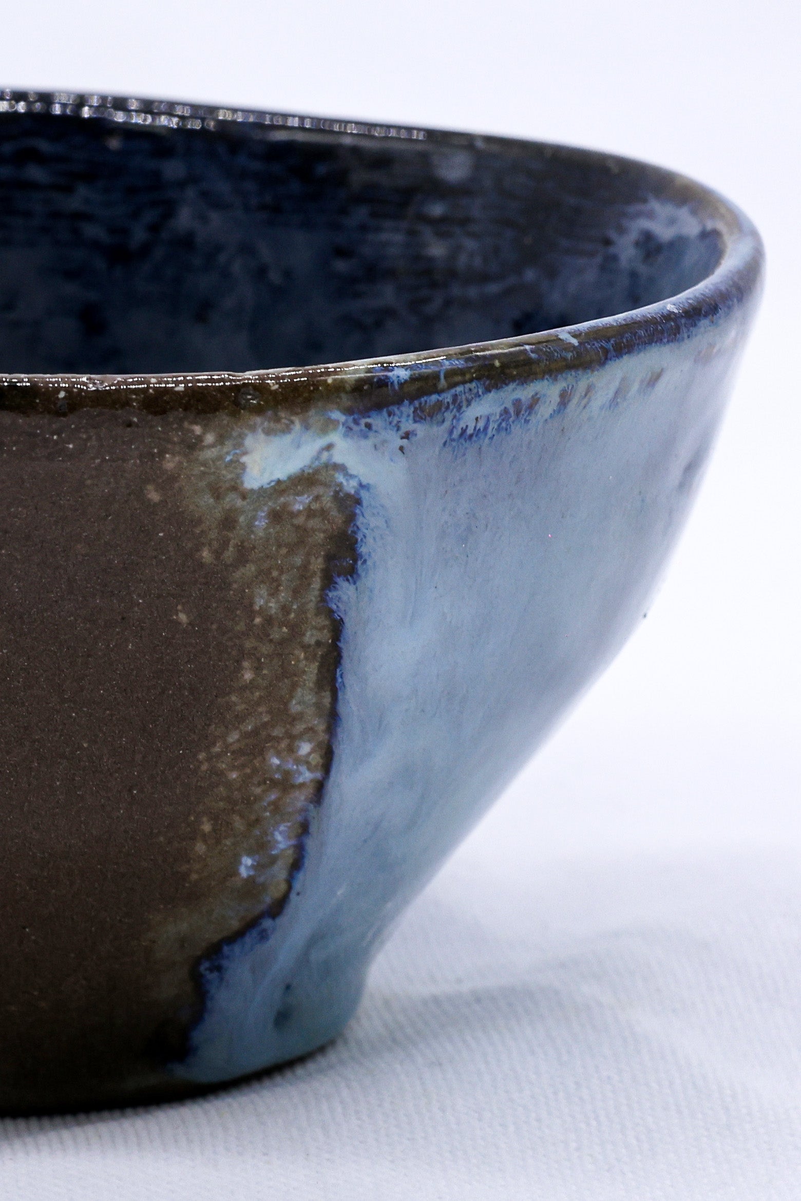 Small Smoked Grey Handmade Ceramic Dinner Bowl