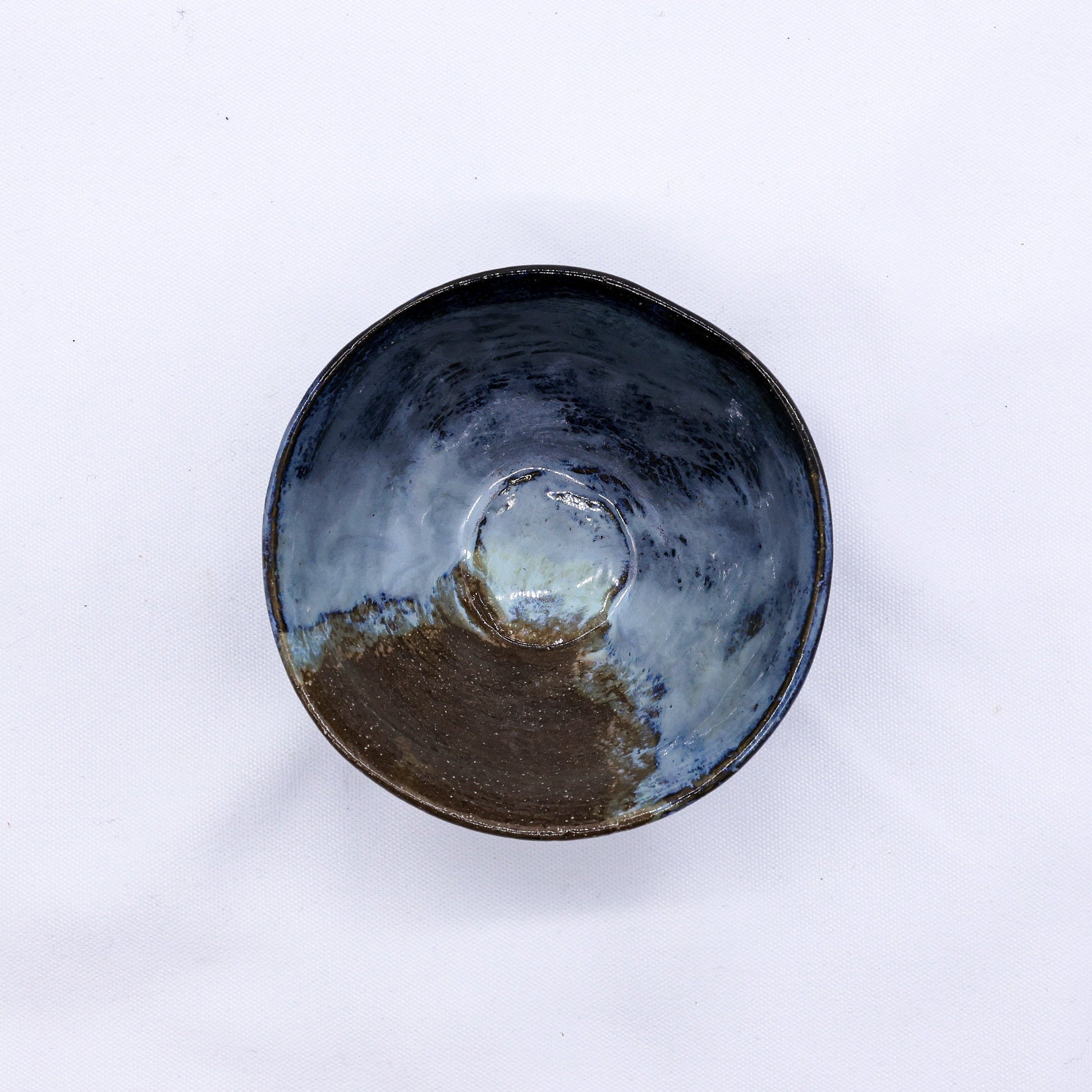 Small Smoked Grey Handmade Ceramic Dinner Bowl