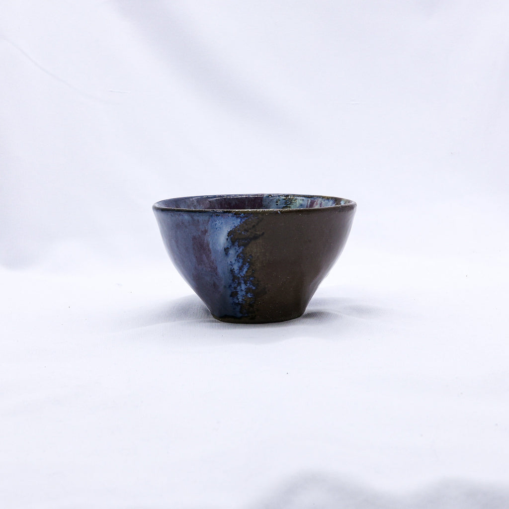 Small Smoked Grey Handmade Ceramic Dinner Bowl