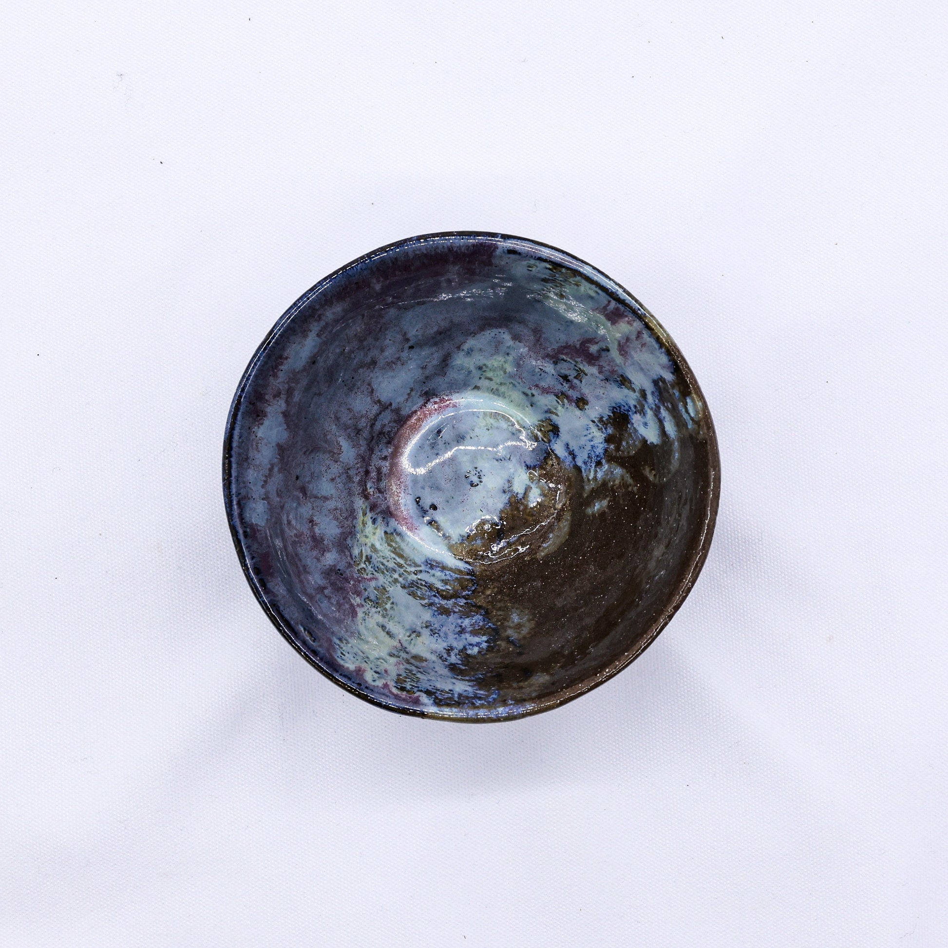 Small Smoked Grey Handmade Ceramic Dinner Bowl