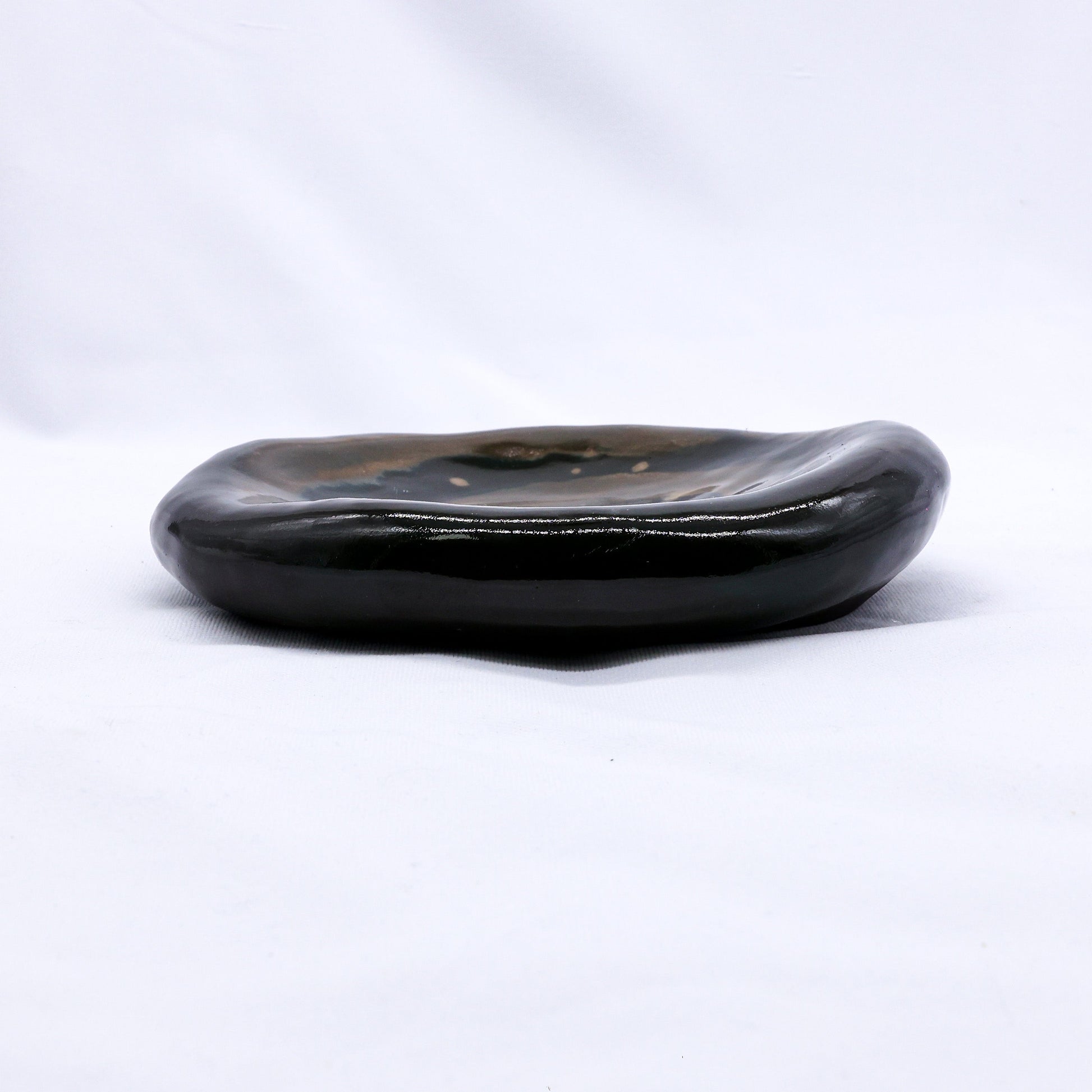 Cobalt Shadow Ceramic Plate Handmade