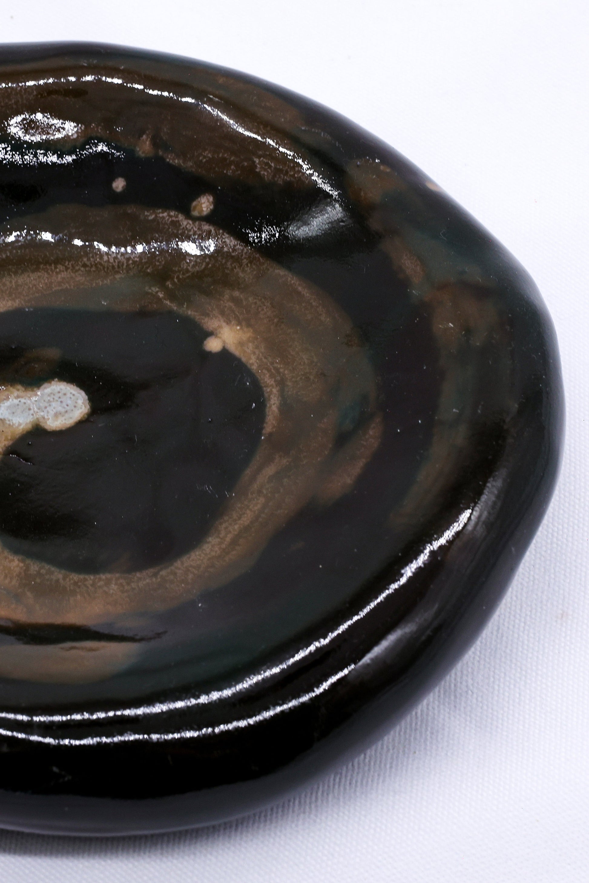 Cobalt Shadow Ceramic Plate Handmade