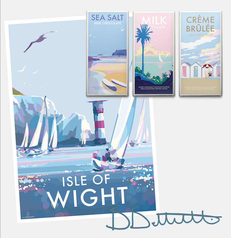Isle of Wight Vintage Travel Poster Print