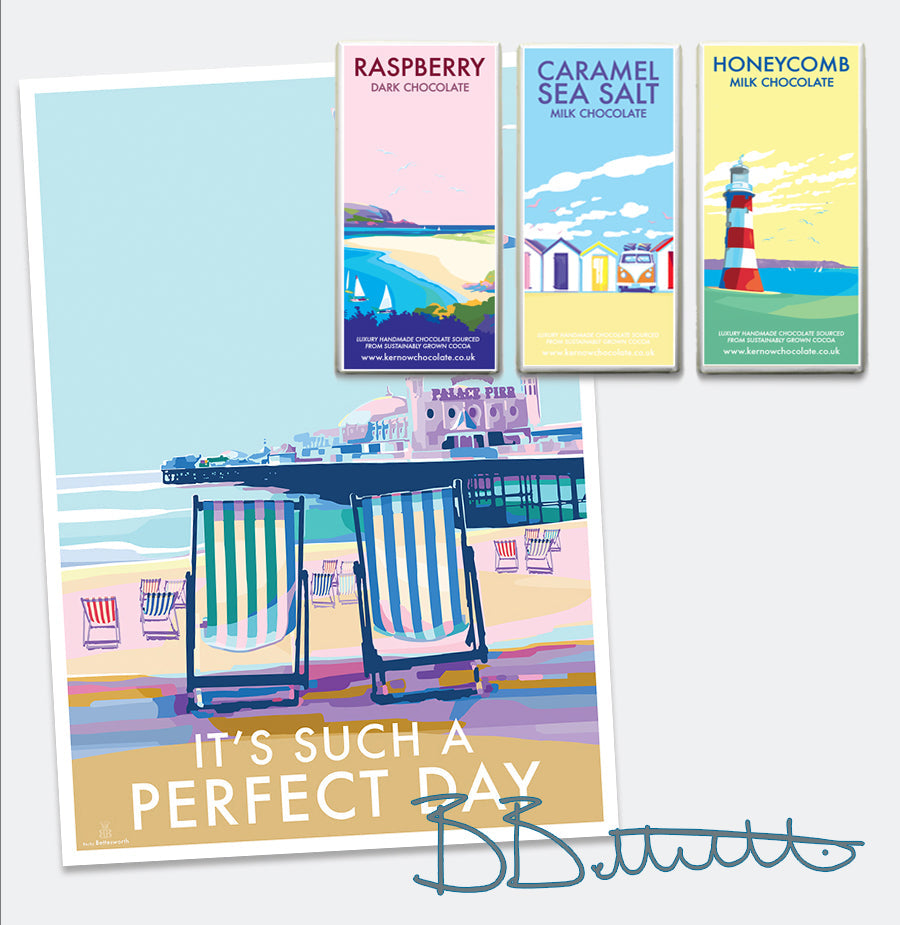 It's Such a Perfect Day Vintage Seaside Quote Poster