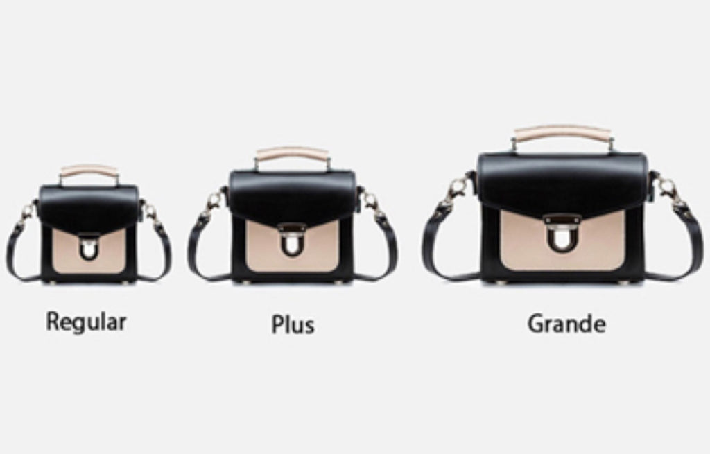 Handmade Leather Sugarcube Handbag in Cafe Noir