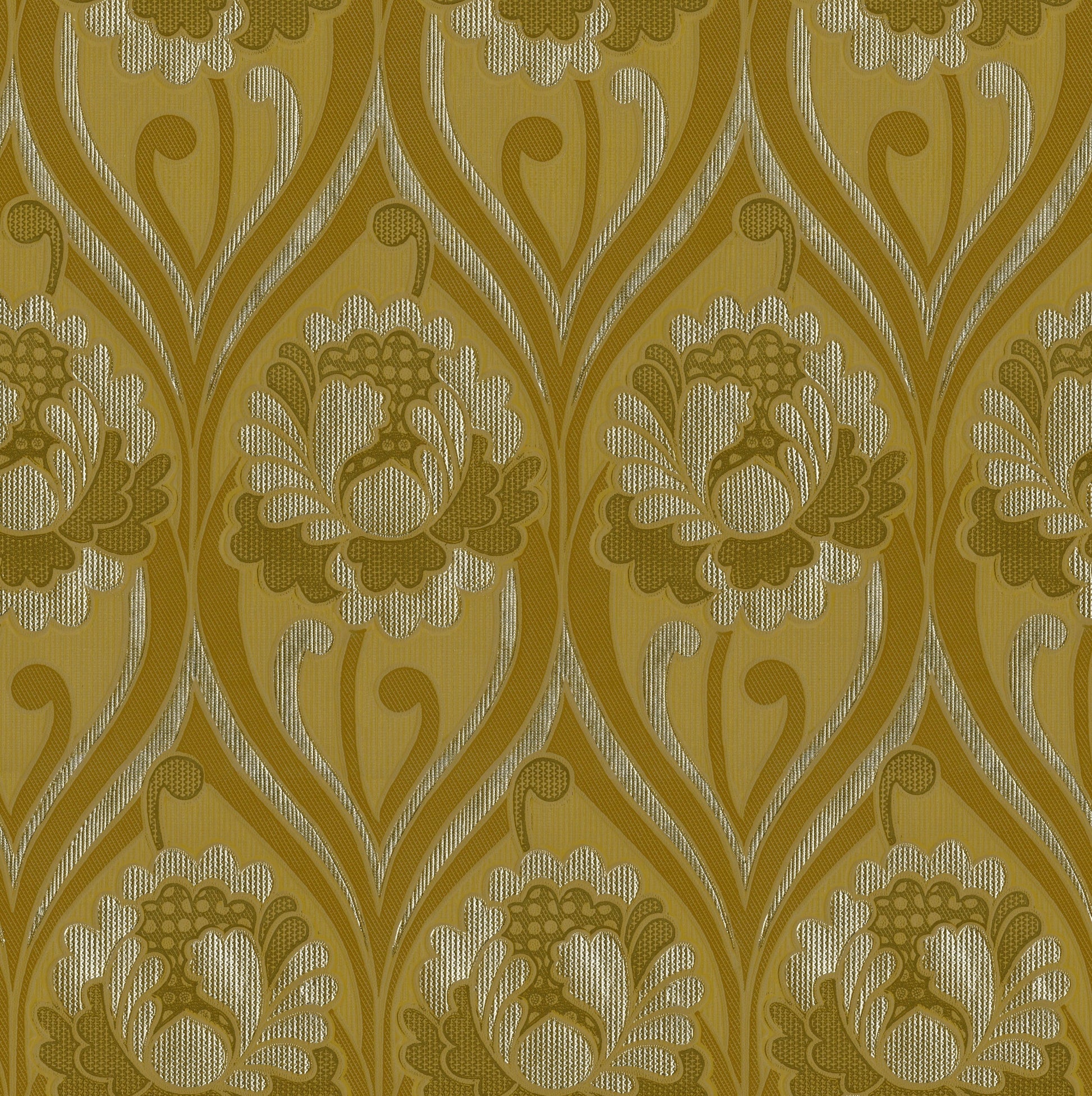 Vintage Floral Damask Wallpaper