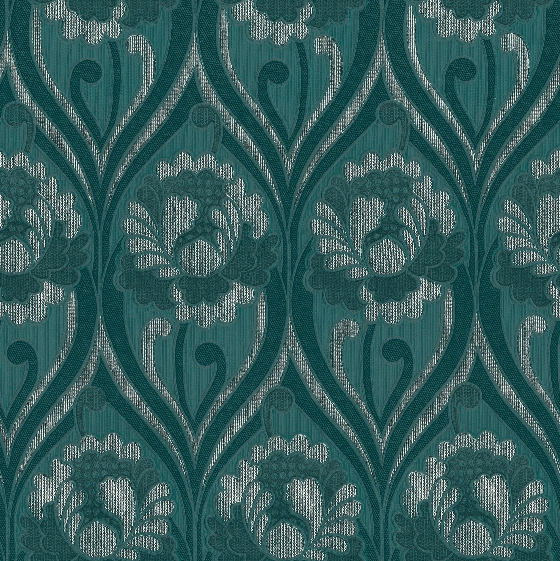 Vintage Floral Damask Wallpaper