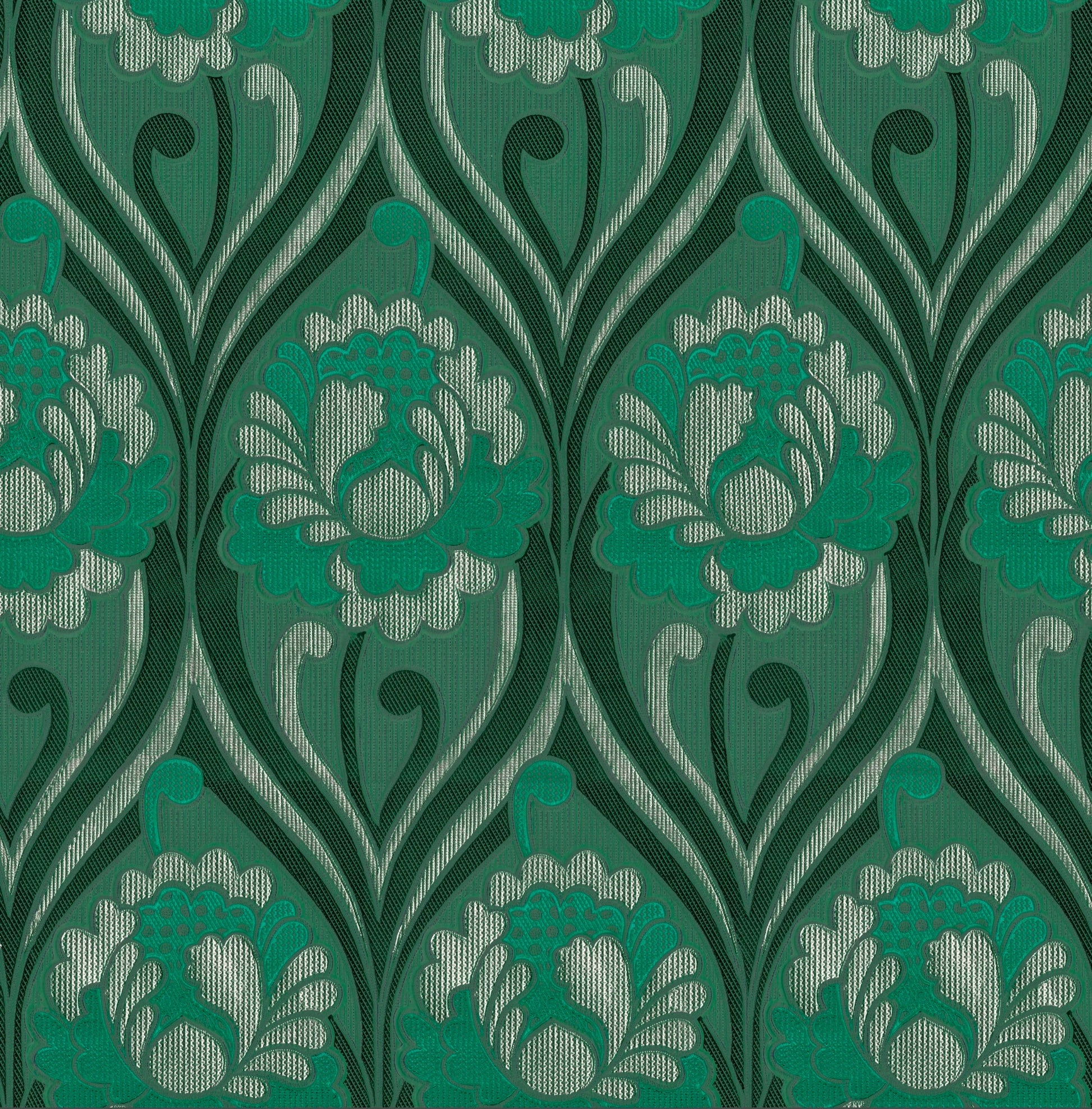 Vintage Floral Damask Wallpaper