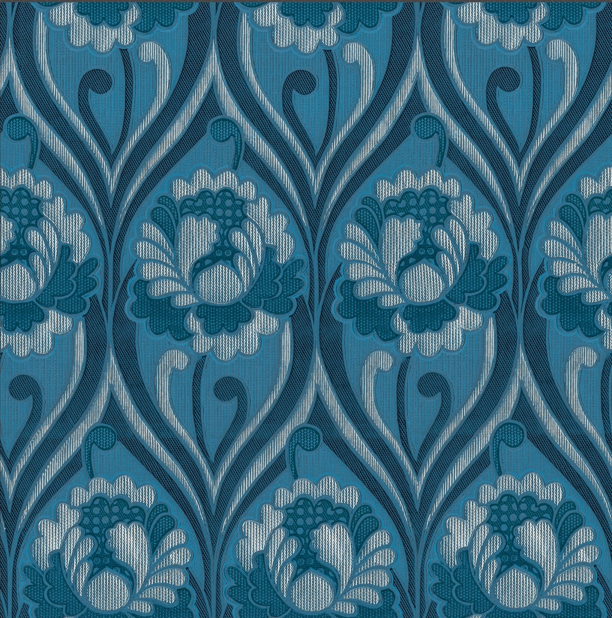 Vintage Floral Damask Wallpaper
