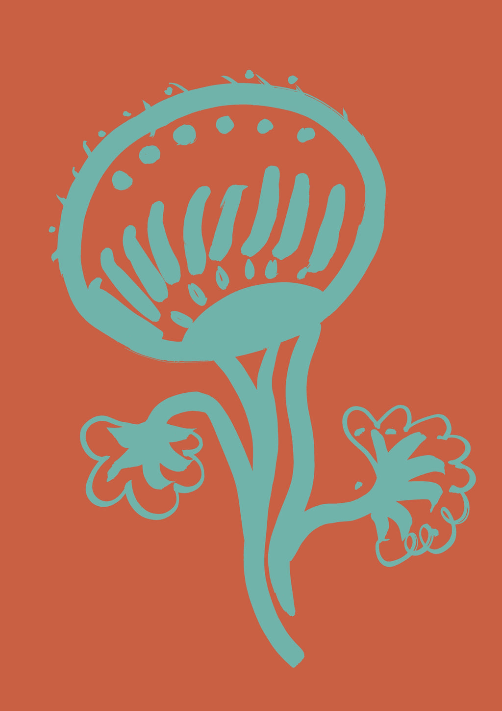 Vase and Flower Print