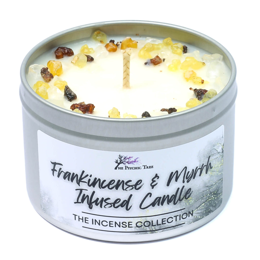 Frankincense and Myrrh Crystal Infused Scented Candle