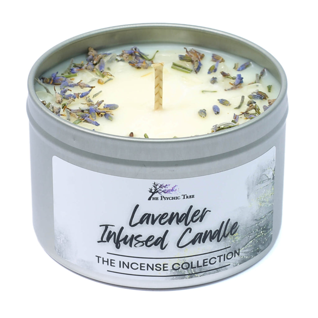 Lavender Crystal Infused Scented Candle