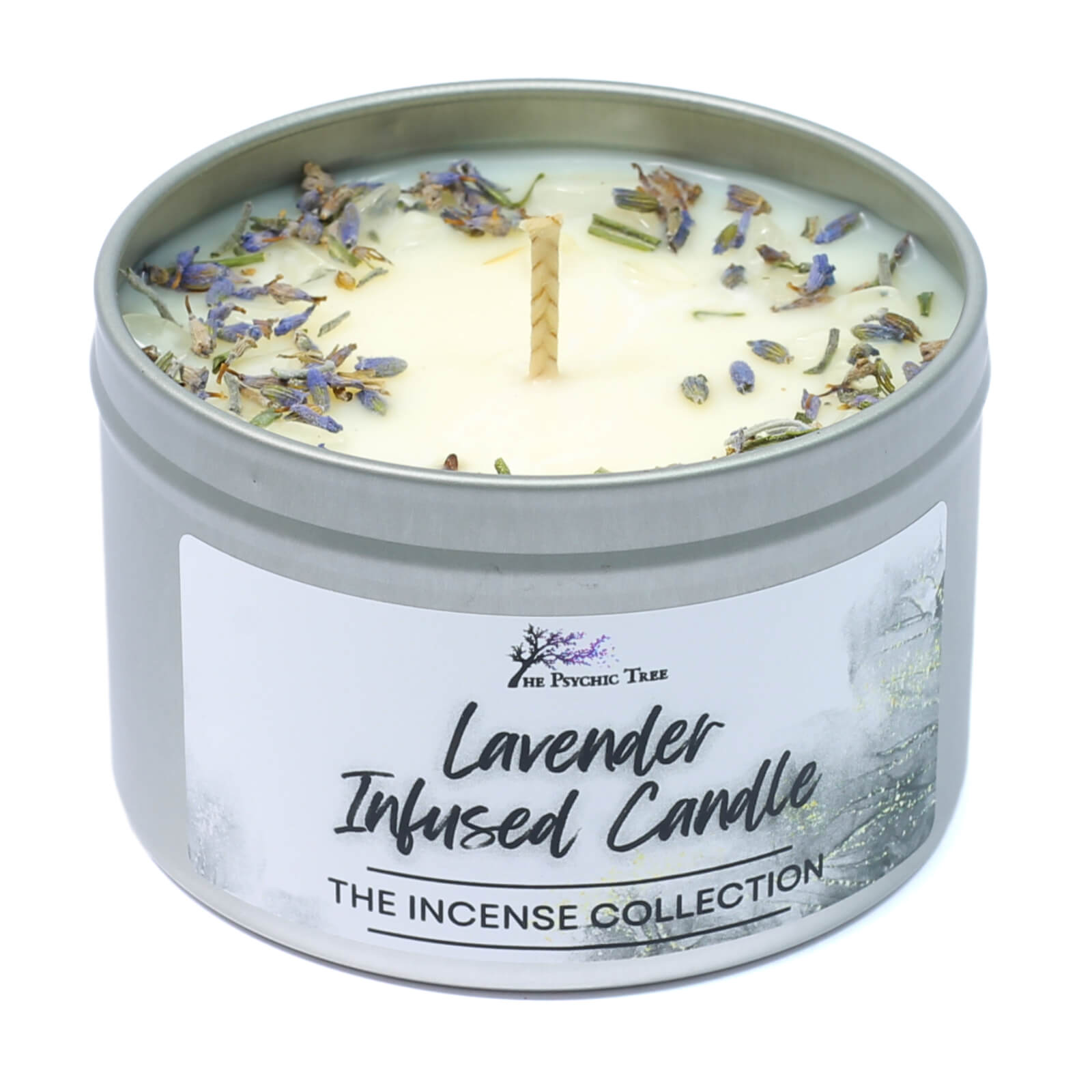 Lavender Crystal Infused Scented Candle
