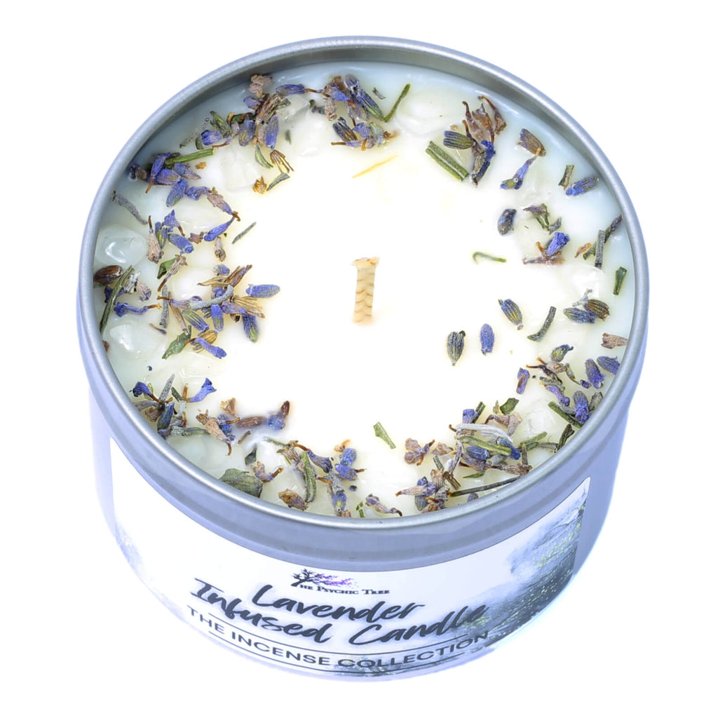 Lavender Crystal Infused Scented Candle