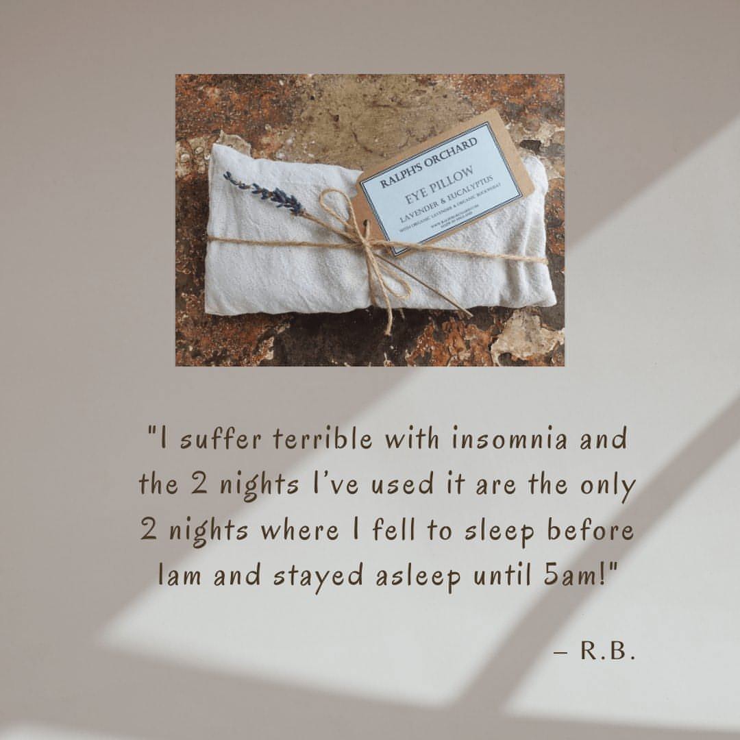 Organic Lavender Eye Pillow for Sleep and Relaxation