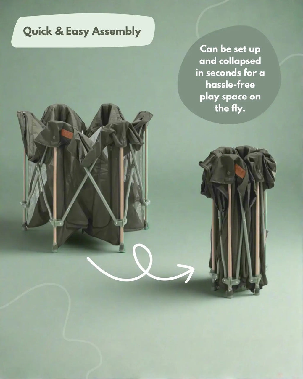 Joy Baby Playpen in Green