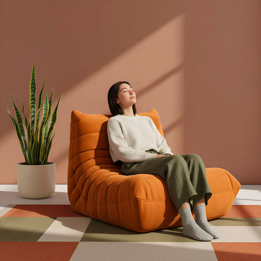 Caterpillar Lounger Chair in Premium Suede