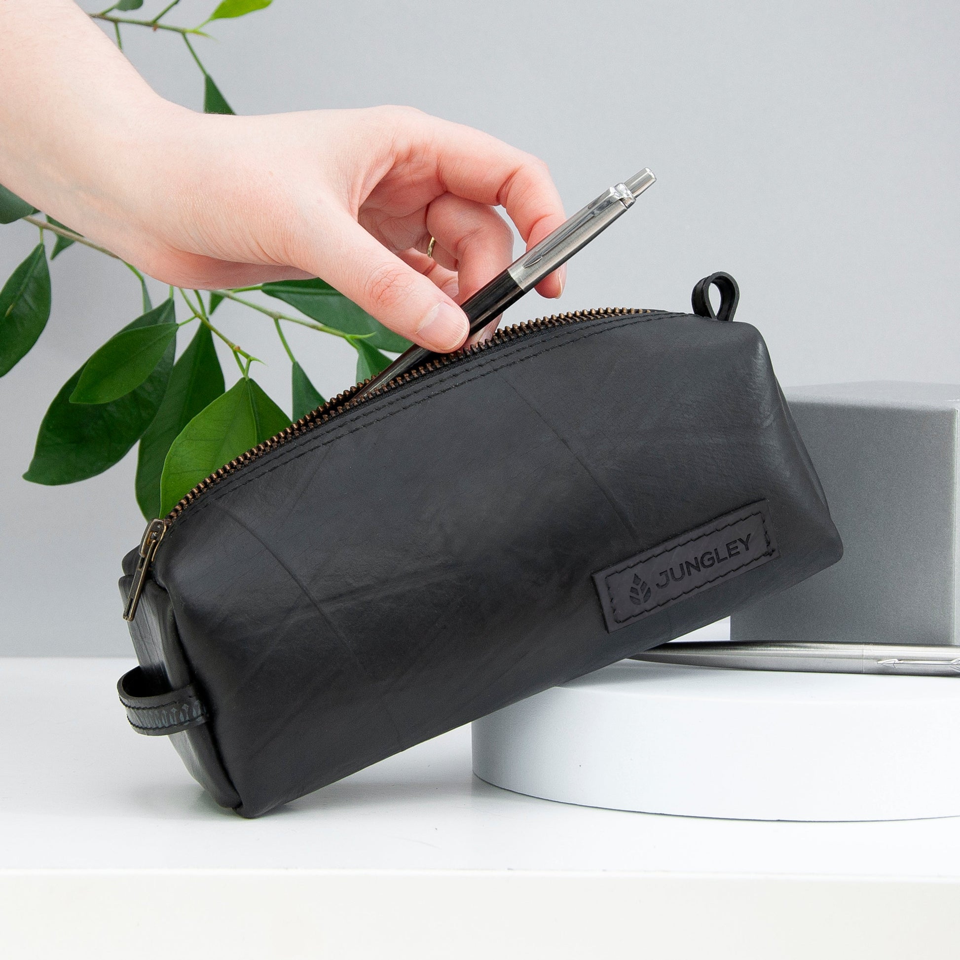 Large Pencil Case Made From Upcycled Truck Tyre Rubber