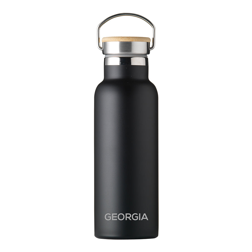 Personalised Insulated 17oz Drinks Bottle with Bamboo Lid
