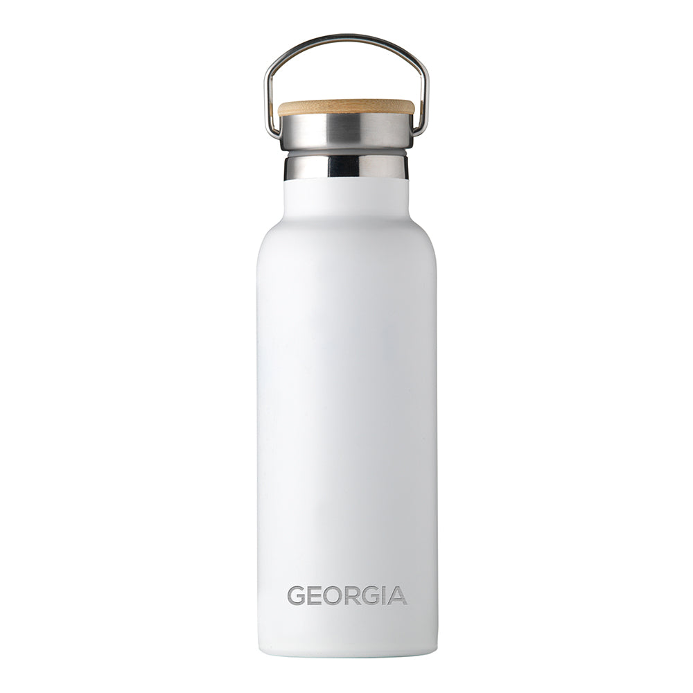 Personalised Insulated 17oz Drinks Bottle with Bamboo Lid