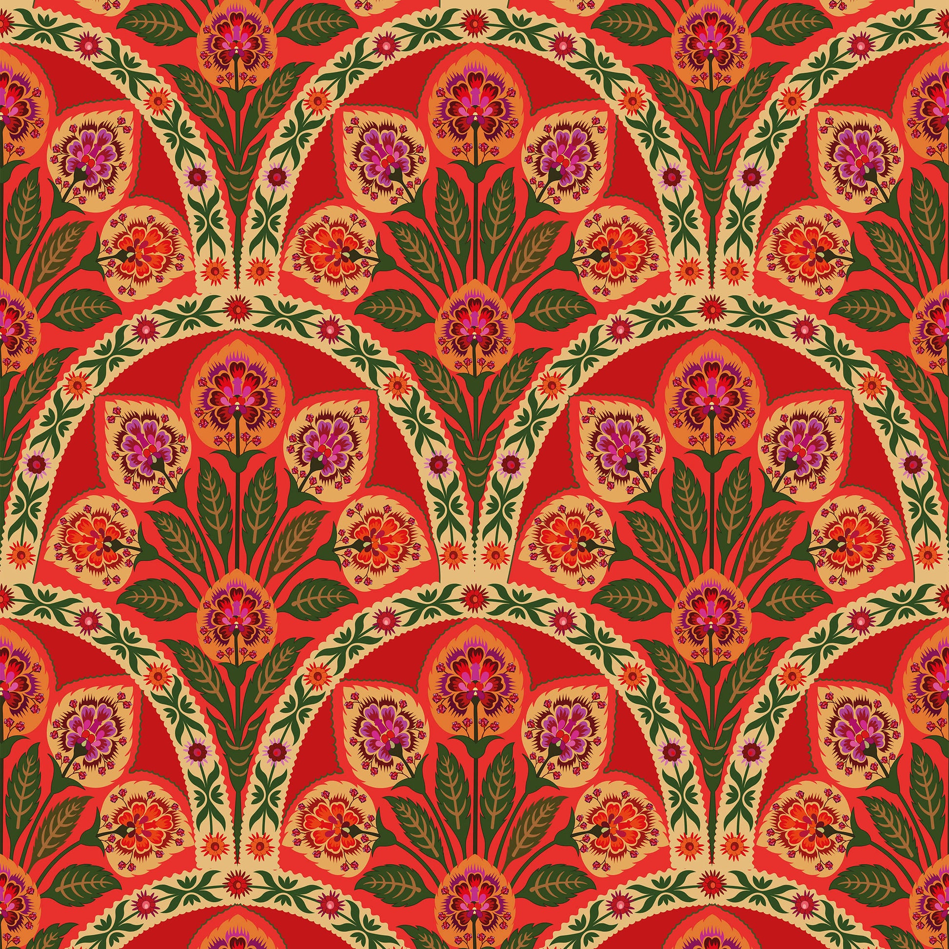 Indian Floral Wallpaper