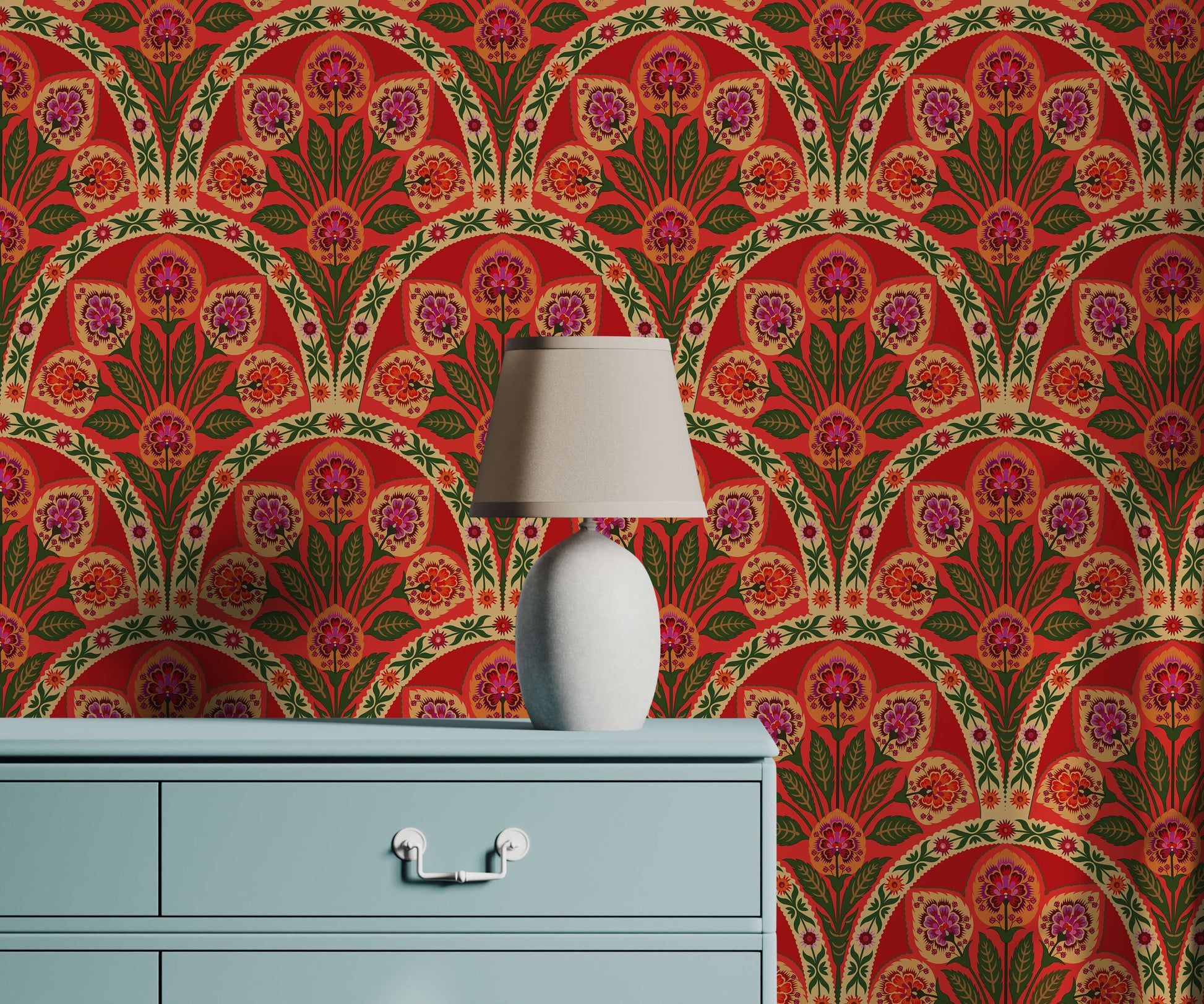 Indian Floral Wallpaper