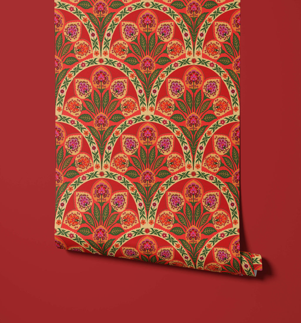 Indian Floral Wallpaper