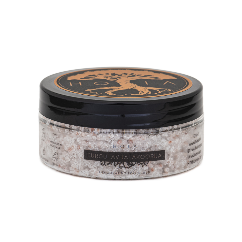 Exfoliating Foot Scrub with Shea Butter & Essential Oils – 75ml by HOIA at www.brixbailey.com