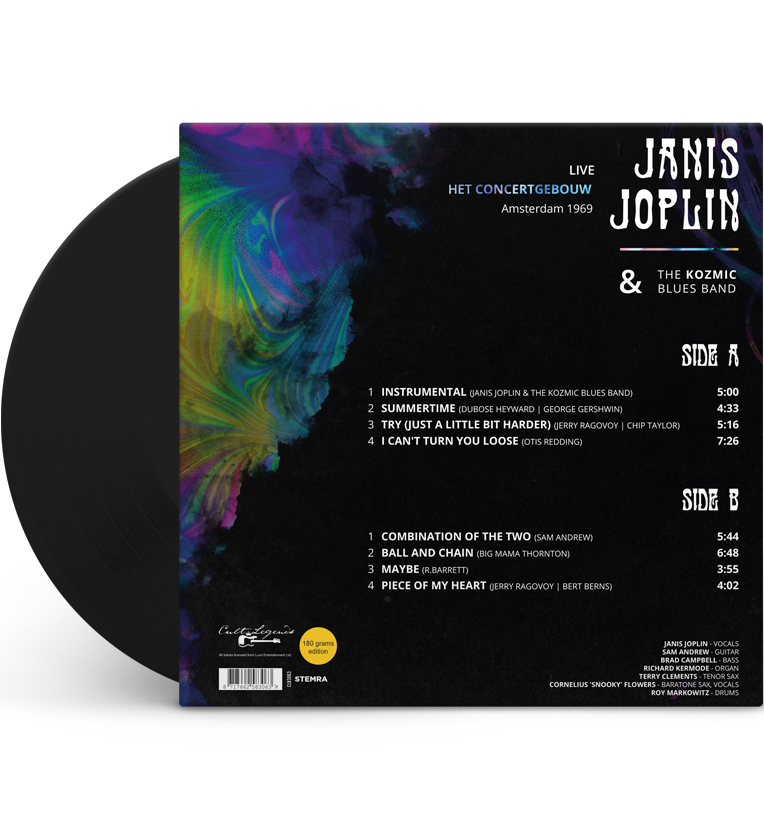 Janis Joplin Live in Amsterdam 1969 12 Inch Album on 180g Vinyl
