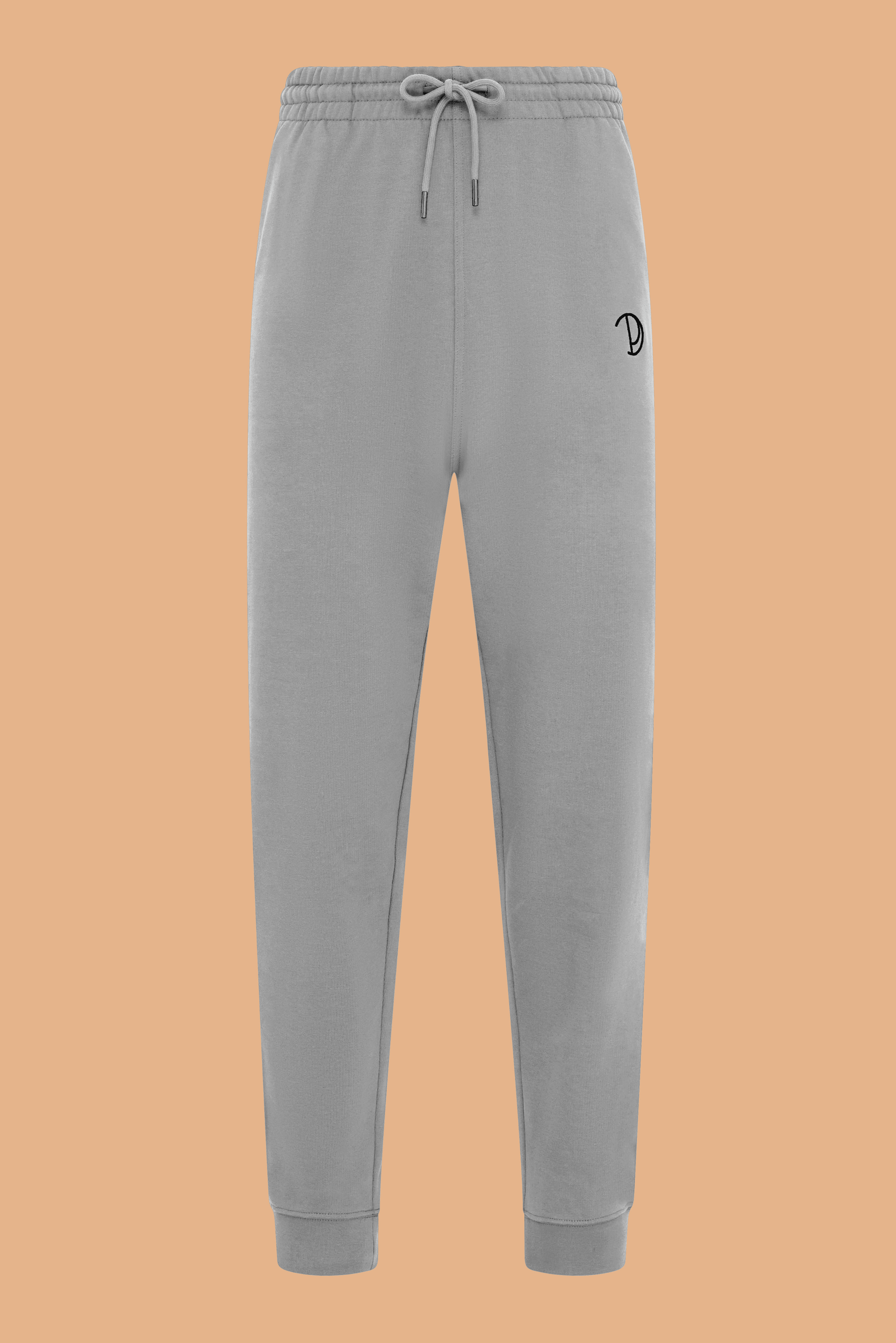 Embroidered P Joggers in Organic Cotton