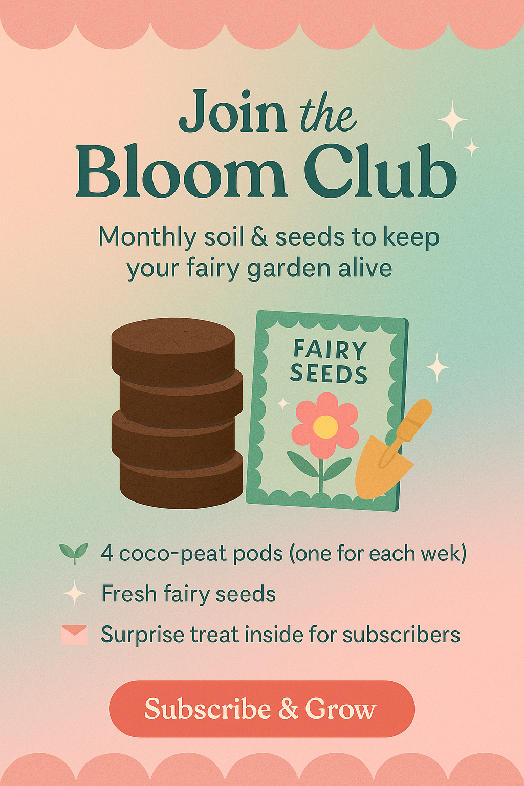 Bloom Club Monthly Garden Subscription with Seeds and Soil