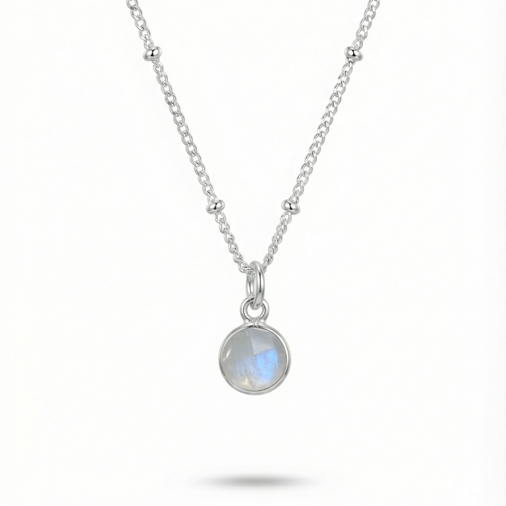 Moonstone Silver Necklace