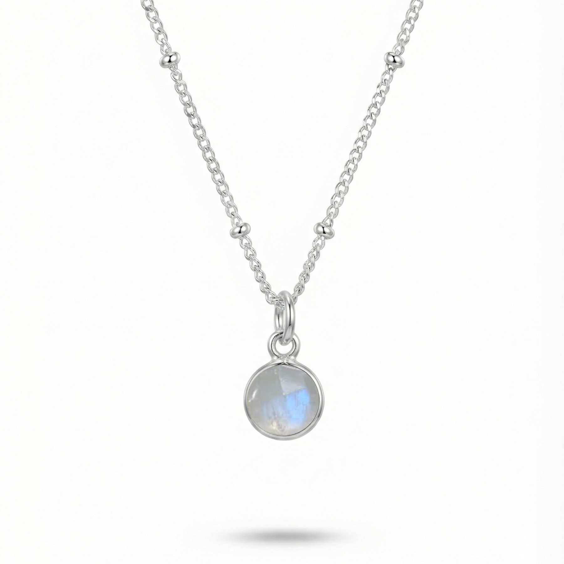 Moonstone Silver Necklace