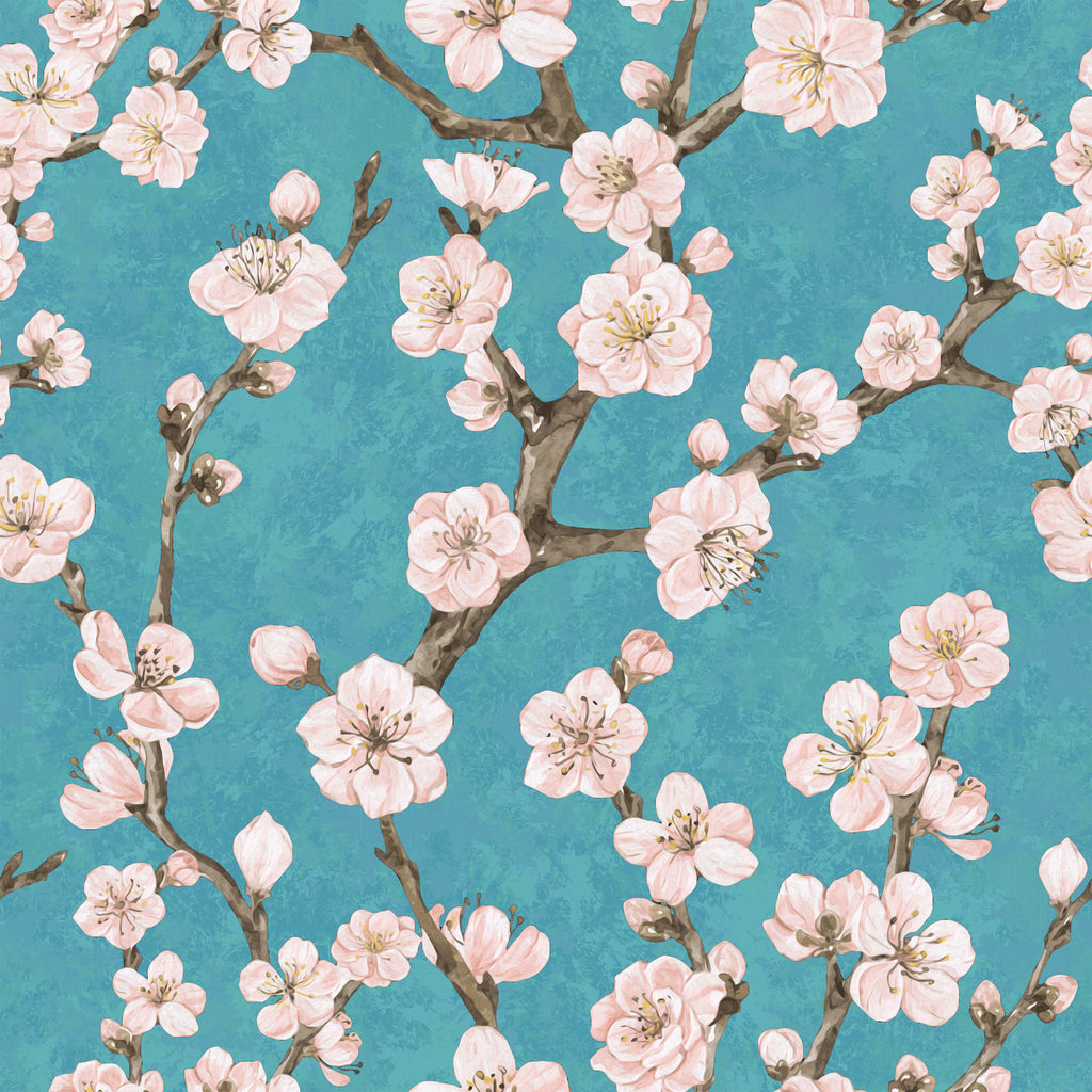 Junta Blossom Wallpaper with Hand Painted Effect