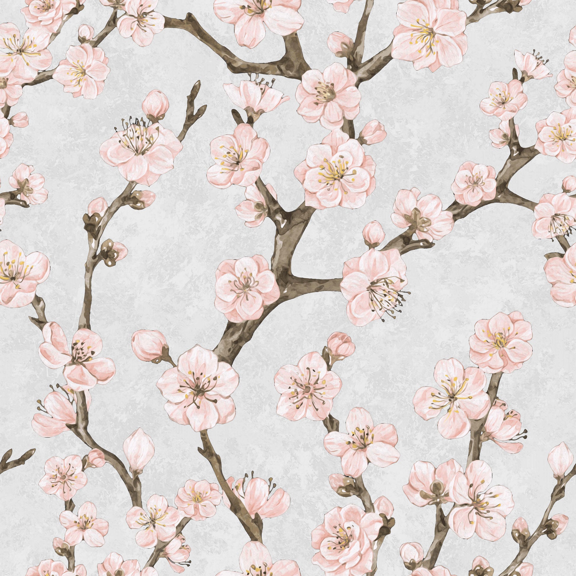 Junta Blossom Wallpaper with Hand Painted Effect